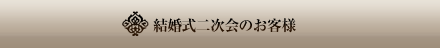 結婚式二次会のお客様